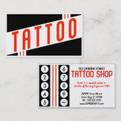 レトロの入れ墨のスタンプカード ロイヤリティカード (正面/裏面)