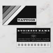 レトロの入れ墨のストライプなロイヤリティカード ロイヤリティカード (正面/裏面)