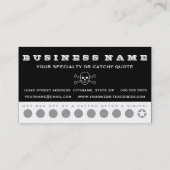 レトロの入れ墨のストライプなロイヤリティカード ロイヤリティカード (裏面)