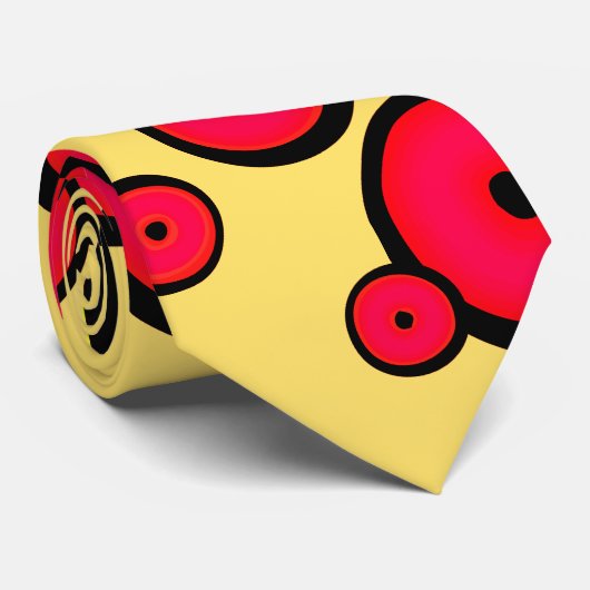 レトロの円のタイ ネクタイ (ロール)