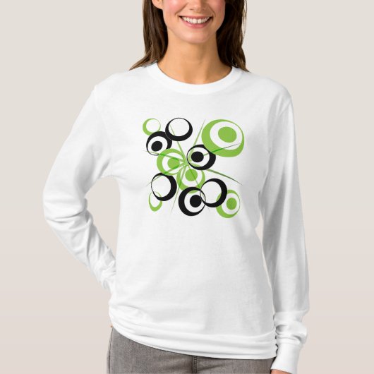 レトロの円のデザイン Tシャツ (正面)