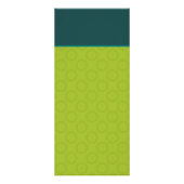 レトロの円の緑及びティール（緑がかった色）ビジネス棚カード ラックカード (裏面)