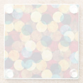 レトロの円グランジ、テクスチャのシームレスなパターン。 ガラスコースター (裏面)