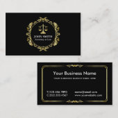 レトロの円形のフェイクな金ゴールドの天秤座のプロフェッショナルの弁護士 名刺 (正面/裏面)