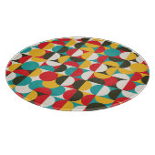 レトロの円：カラフルヒップスターのパターン。 カッティングボード (角)
