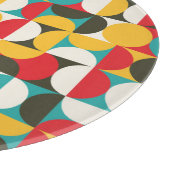 レトロの円：カラフルヒップスターのパターン。 カッティングボード (角)