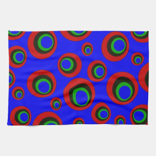 レトロの円 キッチンタオル (横)