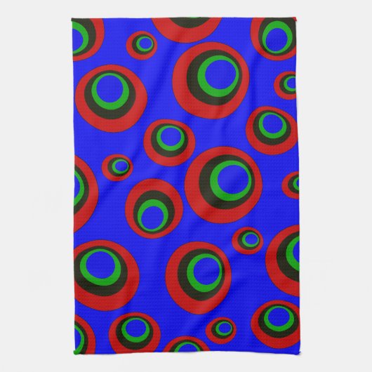 レトロの円 キッチンタオル (縦)