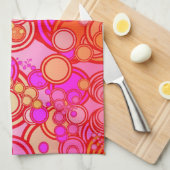 レトロの円 キッチンタオル (四つ折り)