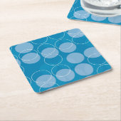 レトロの円 スクエアペーパーコースター (アングル)