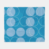 レトロの円 フリースブランケット (正面(横))