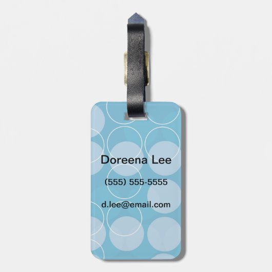レトロの円 ラゲッジタグ (裏面縦)