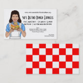 レトロの刺激を受けたなダイナーか飲食業カード 名刺 (正面/裏面)