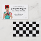 レトロの刺激を受けたなベーカリーの名刺 名刺 (正面/裏面)