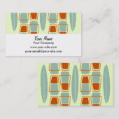 レトロの刺激を受けたな50年代のTikiのサーフボードの名刺 名刺 (正面/裏面)