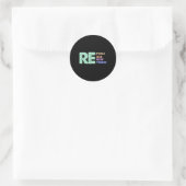 レトロの削除されたミームリサイクル再利用再考 ラウンドシール (バッグ)