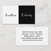 レトロの割れた白黒 名刺 (正面/裏面)