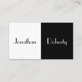 レトロの割れた白黒 名刺