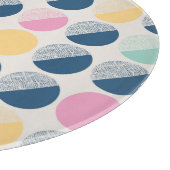 レトロの半円パターン カッティングボード (角)