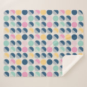 レトロの半円パターン シェルパブランケット (正面(横))