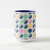 レトロの半円パターン マグカップ (中央)