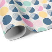 レトロの半円パターン ラッピングペーパー (ロールコーナー)