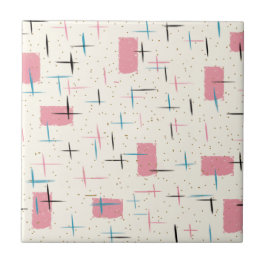 レトロの原子ピンクパターンセラミックタイル タイル