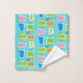 レトロの原子低俗なタオルセット バスタオルセット (ウォッシュタオル)