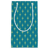 レトロの原子力時代の星パターン スモールペーパーバッグ (正面)