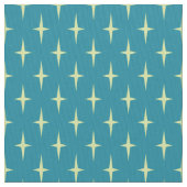 レトロの原子力時代の星パターン ファブリック (クローズアップ)