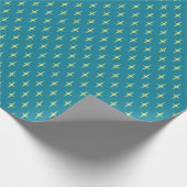 レトロの原子力時代の星パターン ラッピングペーパー (角)