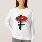 レトロの原子時代のカッコいい猫の印MCM Tシャツ (正面)