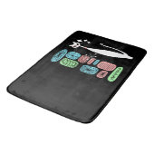 レトロの原子時代の世紀半ばのモダンのカッコいい猫 バスマット (アングル)