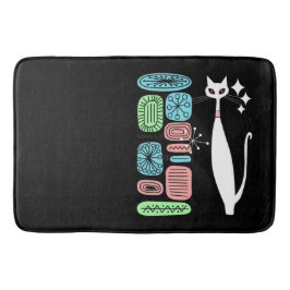 レトロの原子時代の世紀半ばのモダンのカッコいい猫 バスマット