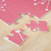 レトロの原子時代の中世の猫たモダンち ジグソーパズル (側面)