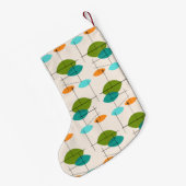 レトロの原子移動式パターンクリスマスのストッキング スモールクリスマスストッキング (裏面 (吊り時))