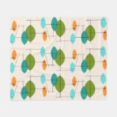 レトロの原子移動式パターンフリースブランケット フリースブランケット (正面(横))