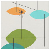 レトロの原子移動式パターン生地 ファブリック (クローズアップ)