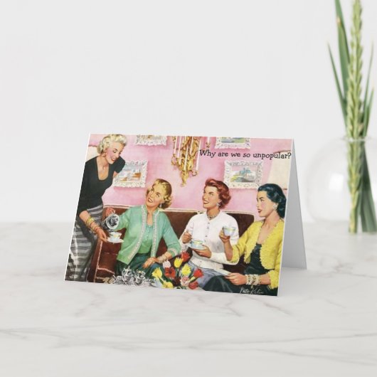 レトロの友人 – なぜ私たちはそんなに人気がないの? カード (正面)