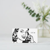 レトロの受付係および秘書名刺 エンクロージャーカード (スタンド正面)