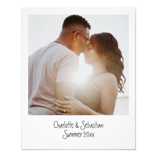 レトロの古いインスタントパーソナライズされた写真 フォトプリント            (正面)