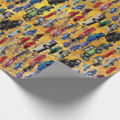 レトロの古い自動ヴィンテージの包装紙 ラッピングペーパー (角)