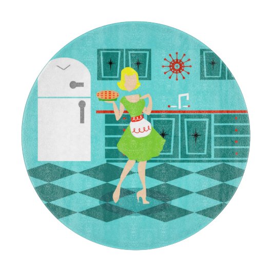 レトロの台所まな板 カッティングボード (正面)