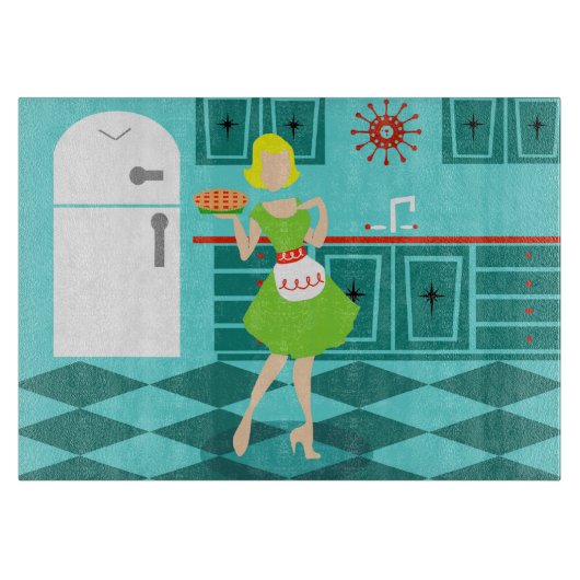 レトロの台所まな板 カッティングボード (正面)