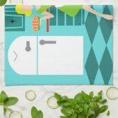 レトロの台所タオル キッチンタオル (折り畳み)