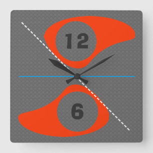 レトロの台所時計 スクエア壁時計