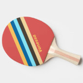 レトロの名ストライプの前 卓球ラケット (横)
