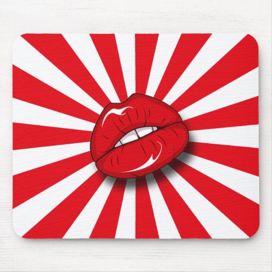 レトロの唇 マウスパッド (正面)
