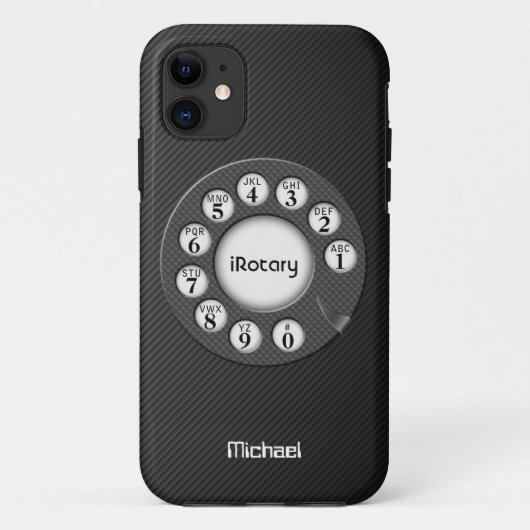 レトロの回転式カーボン繊維の箱 Case-Mate iPhoneケース (裏面)