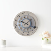 レトロの回転式電話ダイヤル ラージ壁時計 (ホーム)